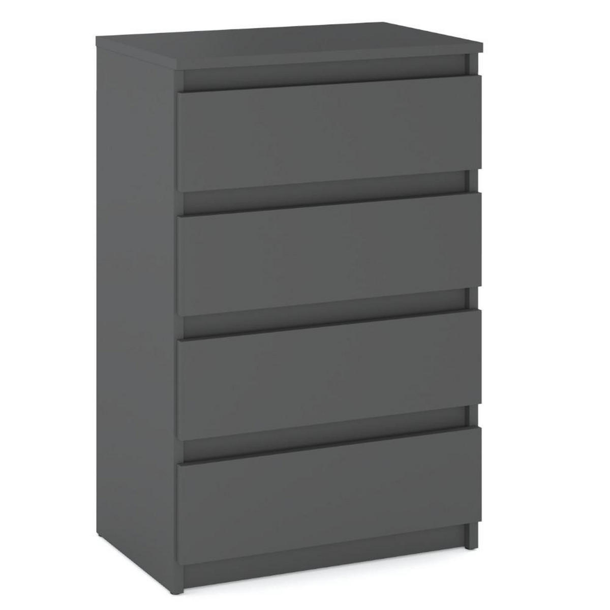 KOMMODE mit Schubladen – Grau matt - Dunkelgrau/Grau, Holz (60/92.5/33.5cm) - Stiv Meble