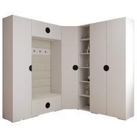 GARDEROBEN-SET 236,7/231,7/47 - Beige/Schwarz, Holz/Kunststoff (181.7/236.7/47cm) - Abiks Möbel