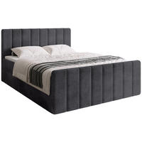 BOXSPRINGBETT Denver DUO mit Topper 160x200 Dunkelgrau - Grau, Textil (160/200cm) - Bromarkt