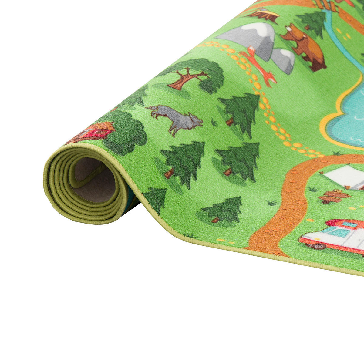 KINDER SPIEL STRASSENTEPPICH - Hellbraun, Textil (80/160cm) - Snapstyle