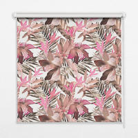 VNÚTORNÁ roleta - okenná roleta - roleta - 100x100 cm - Ružové kvety - pink, plast (100/100/0.5cm) - TULUP