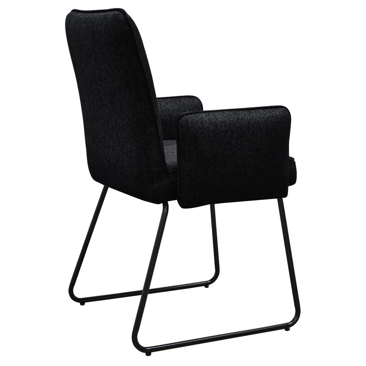 ESSZIMMERSTÜHLE 2ER-SET ALBA - Schwarz, Metall (62/92/52cm) - SVITA