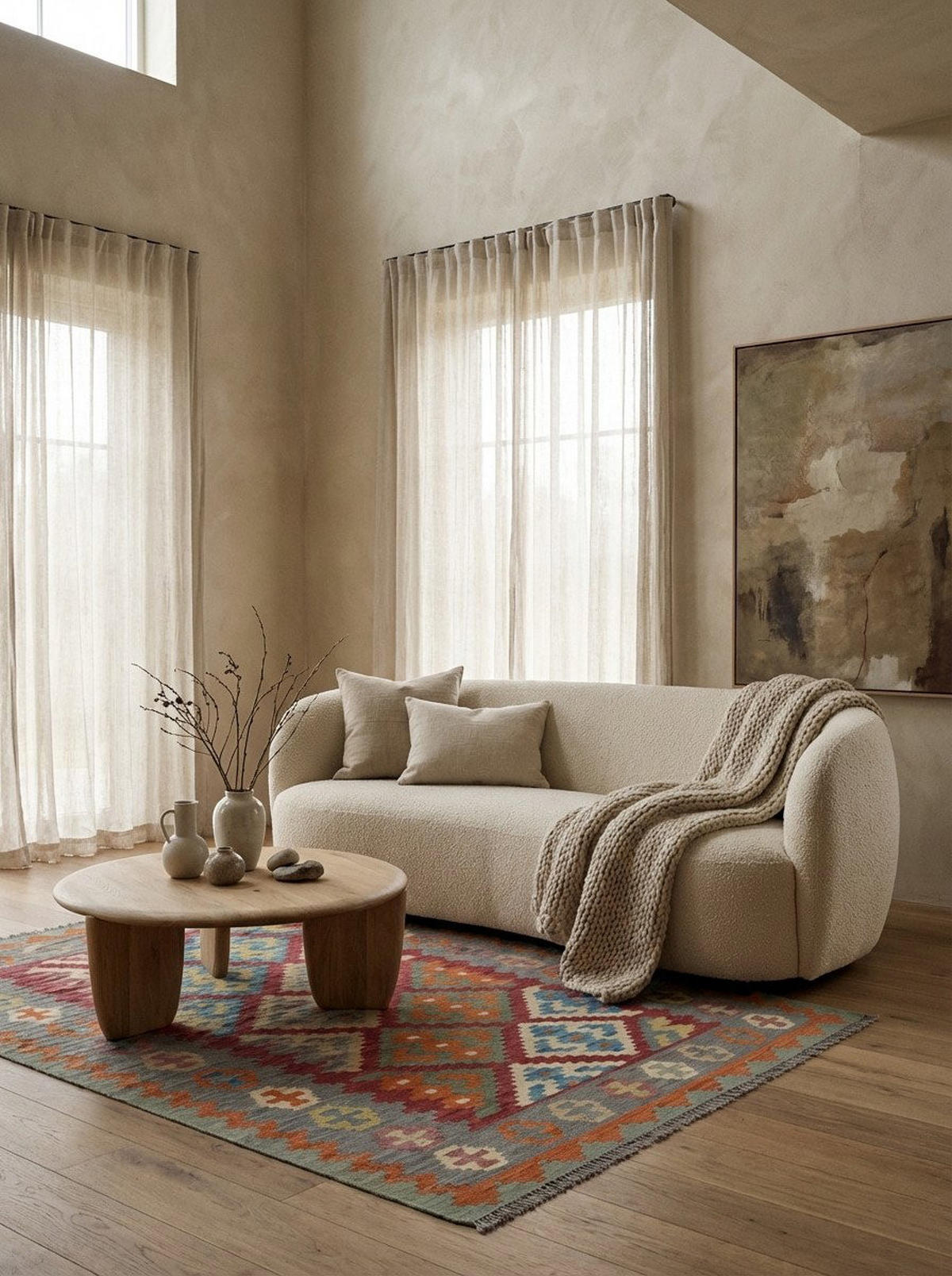 HANDWEBTEPPICH Kelim Gashgai Rot 172/128 cm Schurwolle - Rot, Textil (128/172cm) - Looma