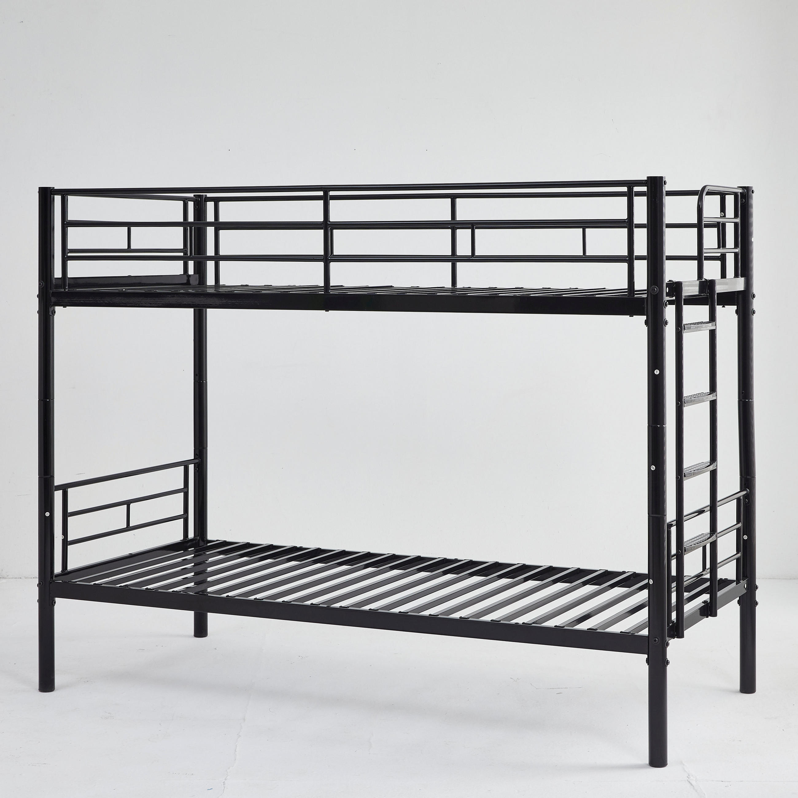 ETAGENBETT 90x200 cm trennbar schwarz - Schwarz, Metall (90/200cm) - LEBENLANG