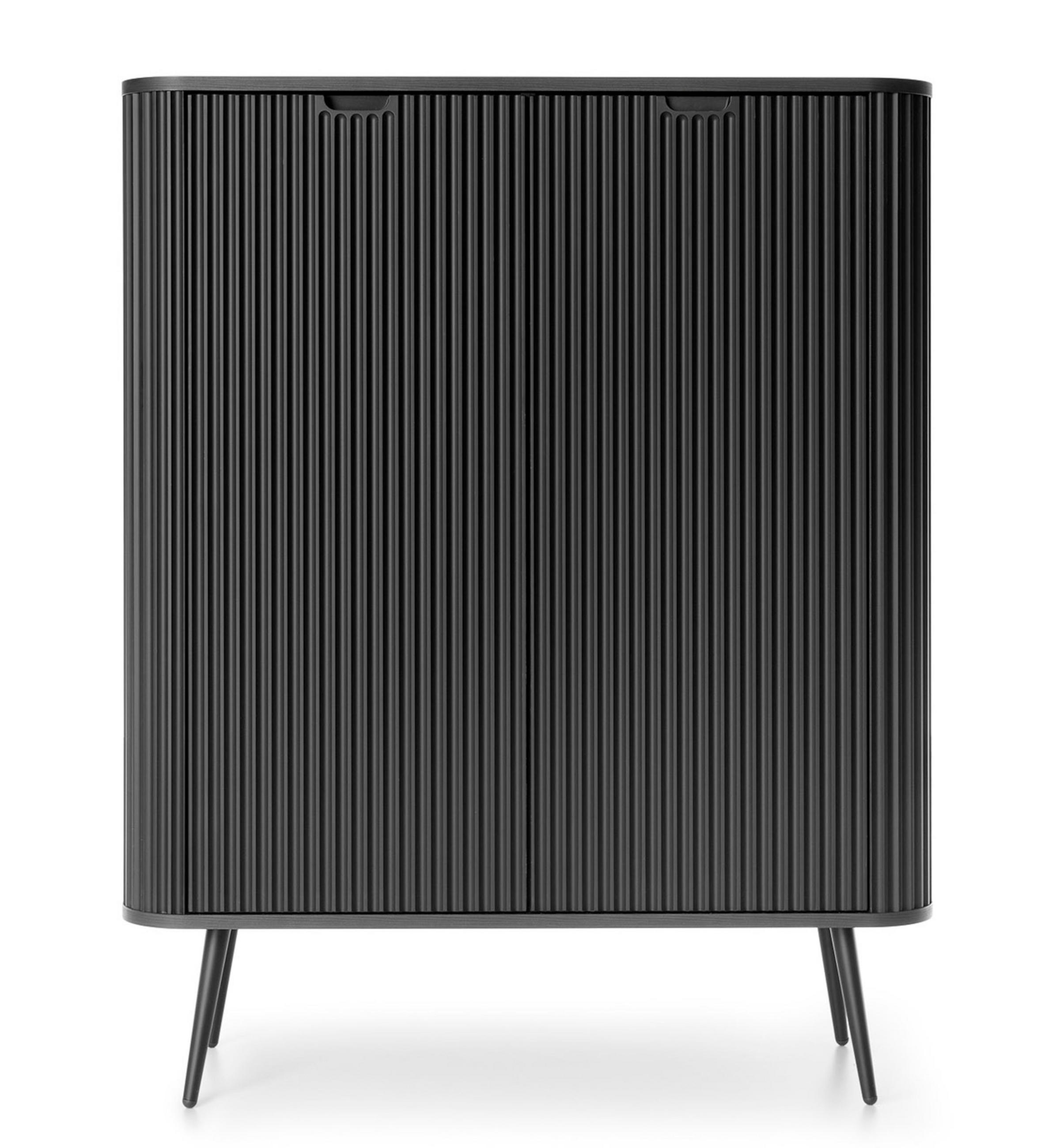 HIGHBOARD Zova Schwarz 103 cm - Schwarz, Holzwerkstoff/Metall (103/129/39cm) - Selsey
