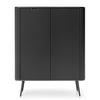 HIGHBOARD Zova Schwarz 103 cm - Schwarz, Holzwerkstoff/Metall (103/129/39cm) - Selsey