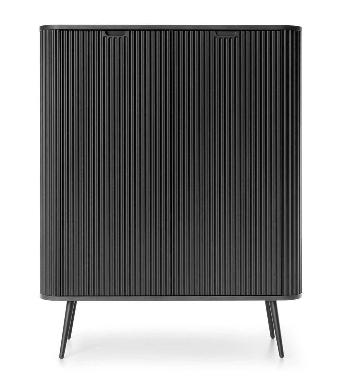 HIGHBOARD Zova Schwarz 103 cm - Schwarz, Holzwerkstoff/Metall (103/129/39cm) - Selsey