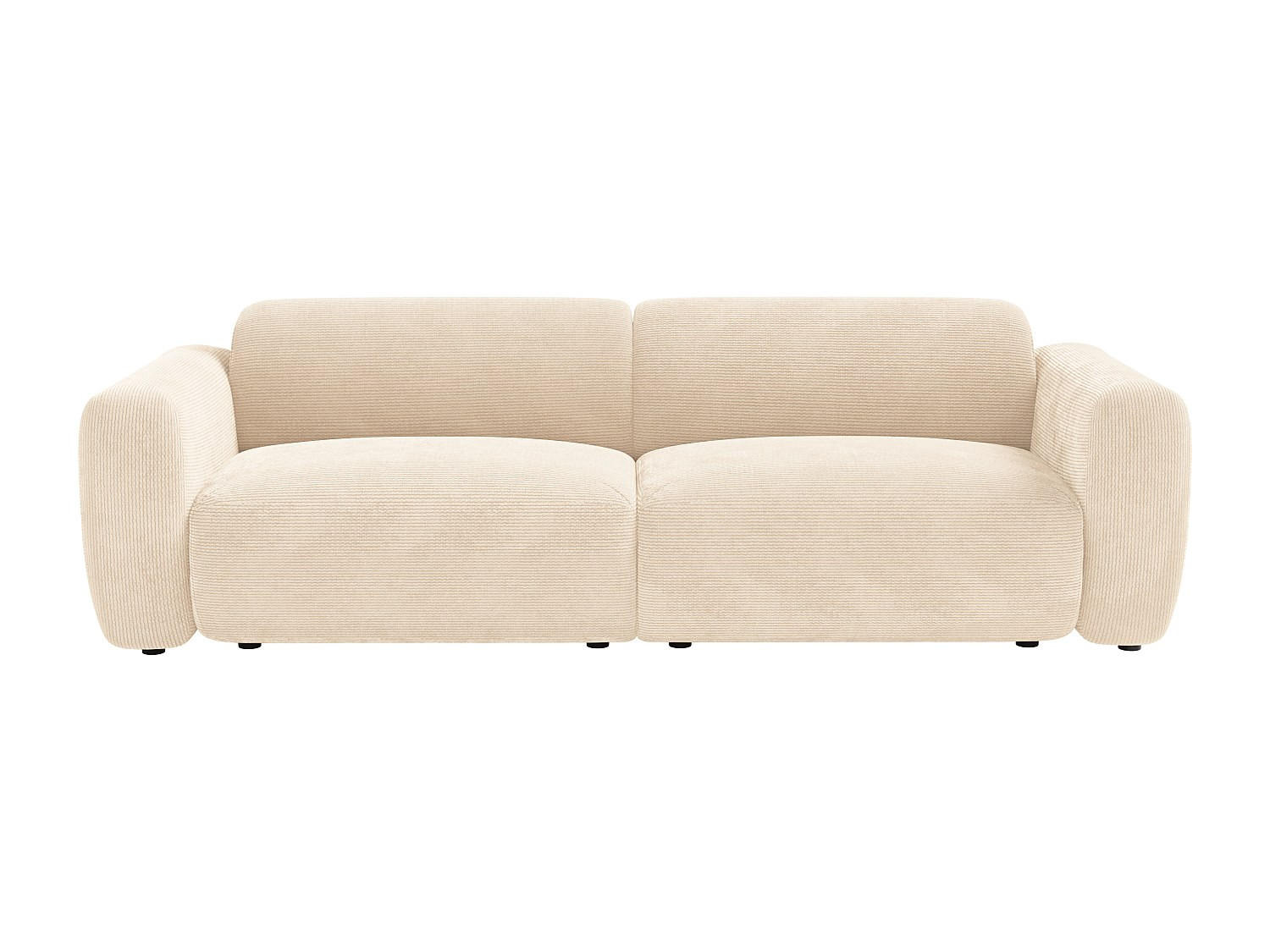 SCHLAFSOFA - 4 Personen - samt - gebrochenes weiß Pogni - Weiß, Textil (240/73/97cm) - Vente-Unique