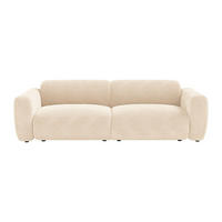 SCHLAFSOFA - 4 Personen - samt - gebrochenes weiß Pogni - Weiß, Textil (240/73/97cm) - Vente-Unique