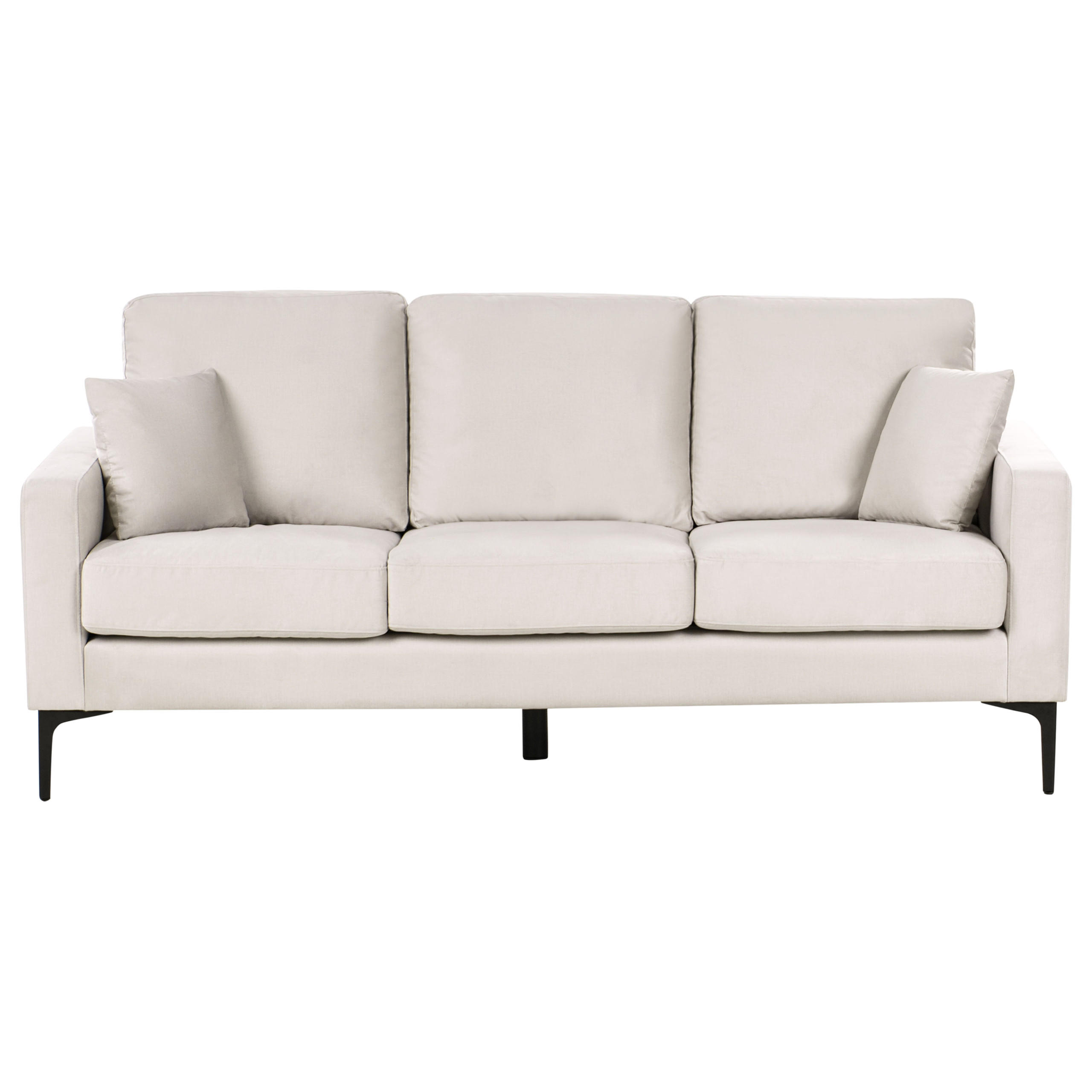 3-SITZER-SOFA Stoff Hellbeige Gavle - Beige, Textil (183/83/78cm) - Beliani