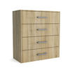 KOMMODE SCALINI 75/82/33 cm mit 4 Schubladen Sonoma Eiche - Sonoma Eiche, Holzwerkstoff (75/82/33cm) - MASSENO