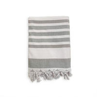 HAMAMTUCH mit Frotteefutter Latigo Desert 140x180 340g/m² - Grau, Textil (140/180cm) - LE COMPTOIR DE LA PLAGE