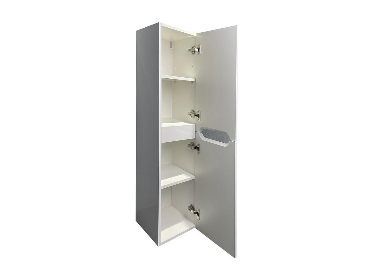 BADSCHRANK - 30 cm x 30 cm - Holz, Platte - Weiß - STEFANIE - Weiß, Holz (30/120/30cm) - Vente-Unique