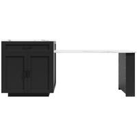 STEHTISCH Schwarz 133-202/70/93,5 cm - Schwarz, Holzwerkstoff (204/93.5/70cm) - PANGIVO