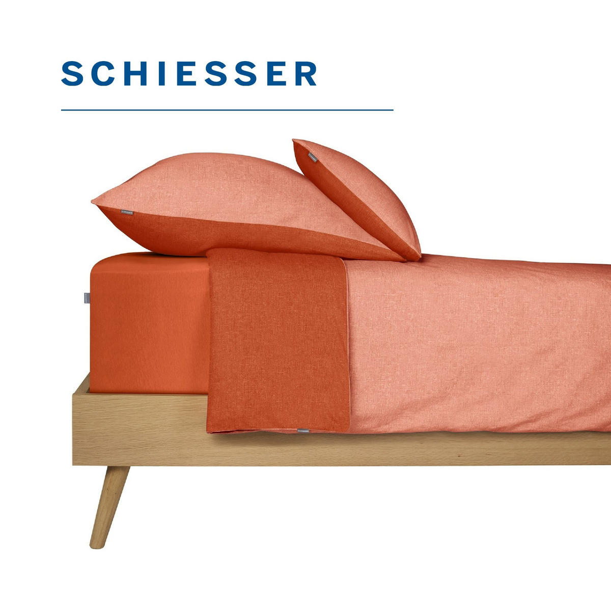 SPANNBETTLAKEN Jessi 100% Baumwolle 150x200 cm Terrakotta - Terracotta, Textil (150/200cm) - SCHIESSER