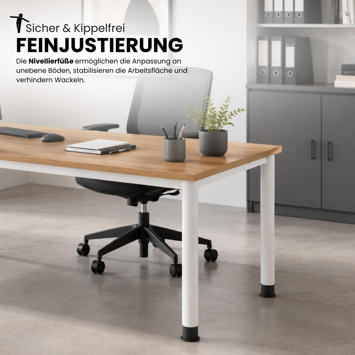 SCHREIBTISCH Serie-H 80/200/74 cm in Eichefarben/Graphitfarben - Eichefarben/Graphitfarben, Holzwerkstoff (80/200/74cm) - bümö