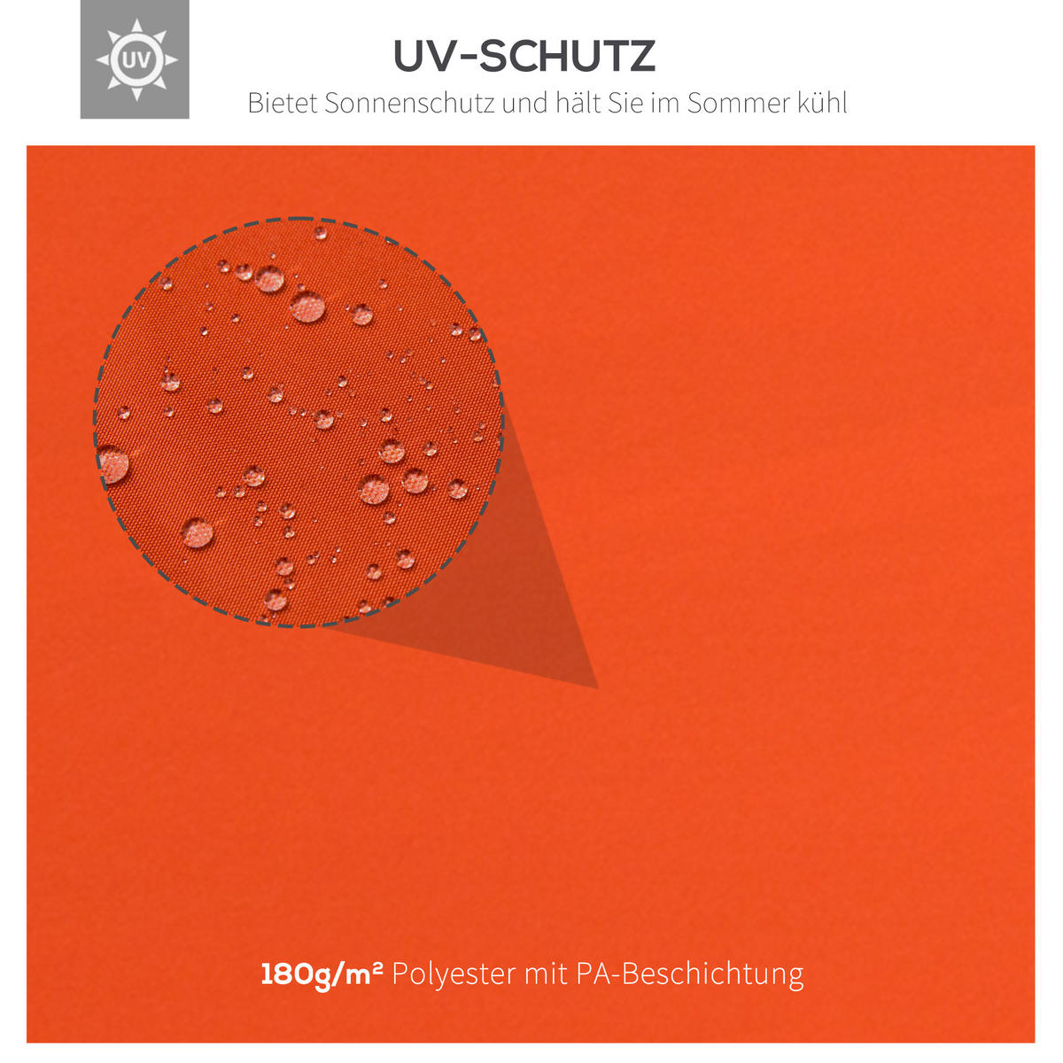 PAVILLONDACH, Polyester, Rostrot - Rot, Kunststoff (400/20/300cm) - Outsunny