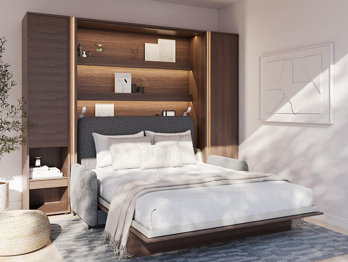 SCHRANKBETT BED CONCEPT BC-12 Matratze - Alteiche, Holzwerkstoff (160/200cm) - Meblini