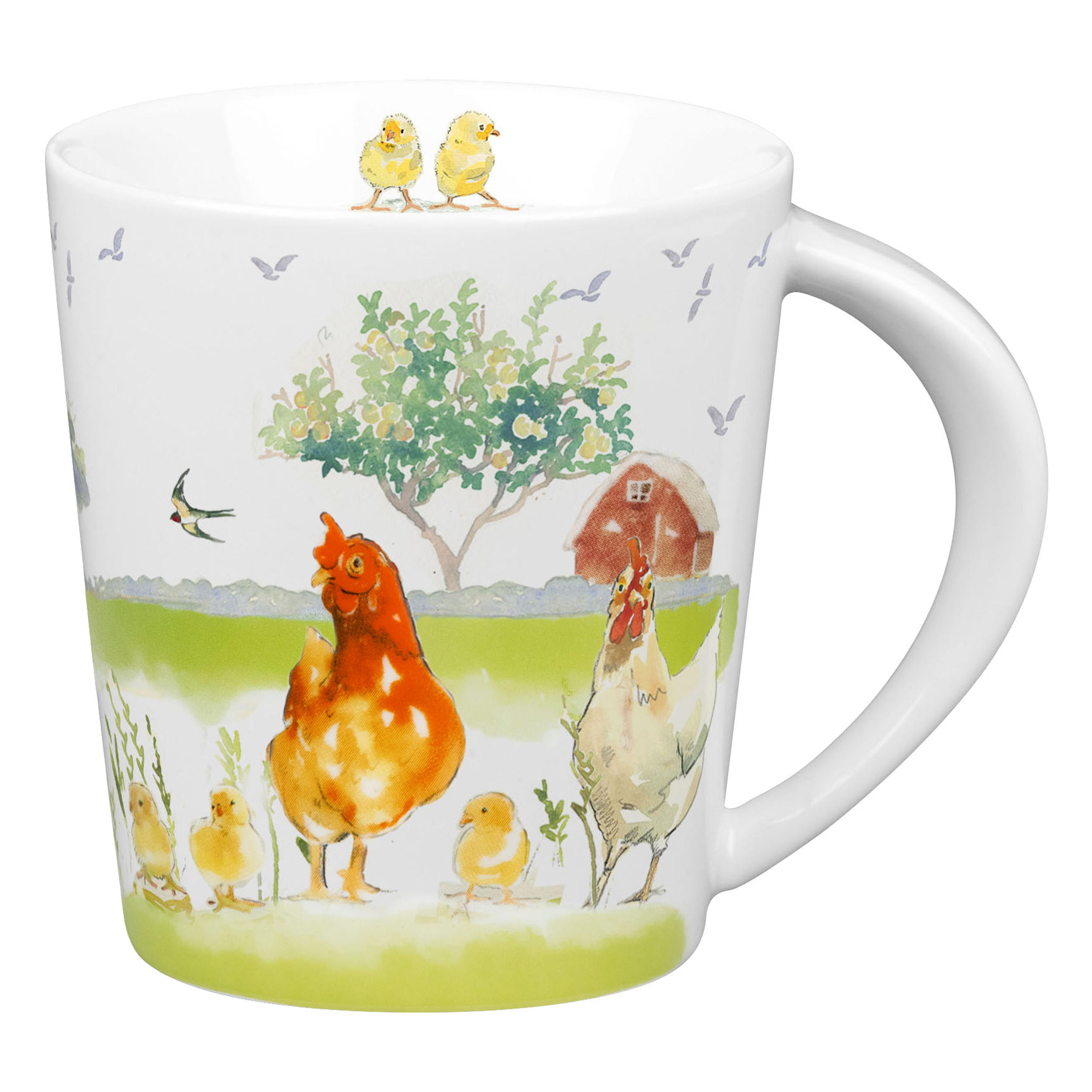 KAFFEEBECHER Farm Animals - Chicken - Naturfarben, Keramik (0.38L) - Könitz