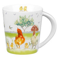 KAFFEEBECHER Farm Animals - Chicken - Naturfarben, Keramik (0.38L) - Könitz