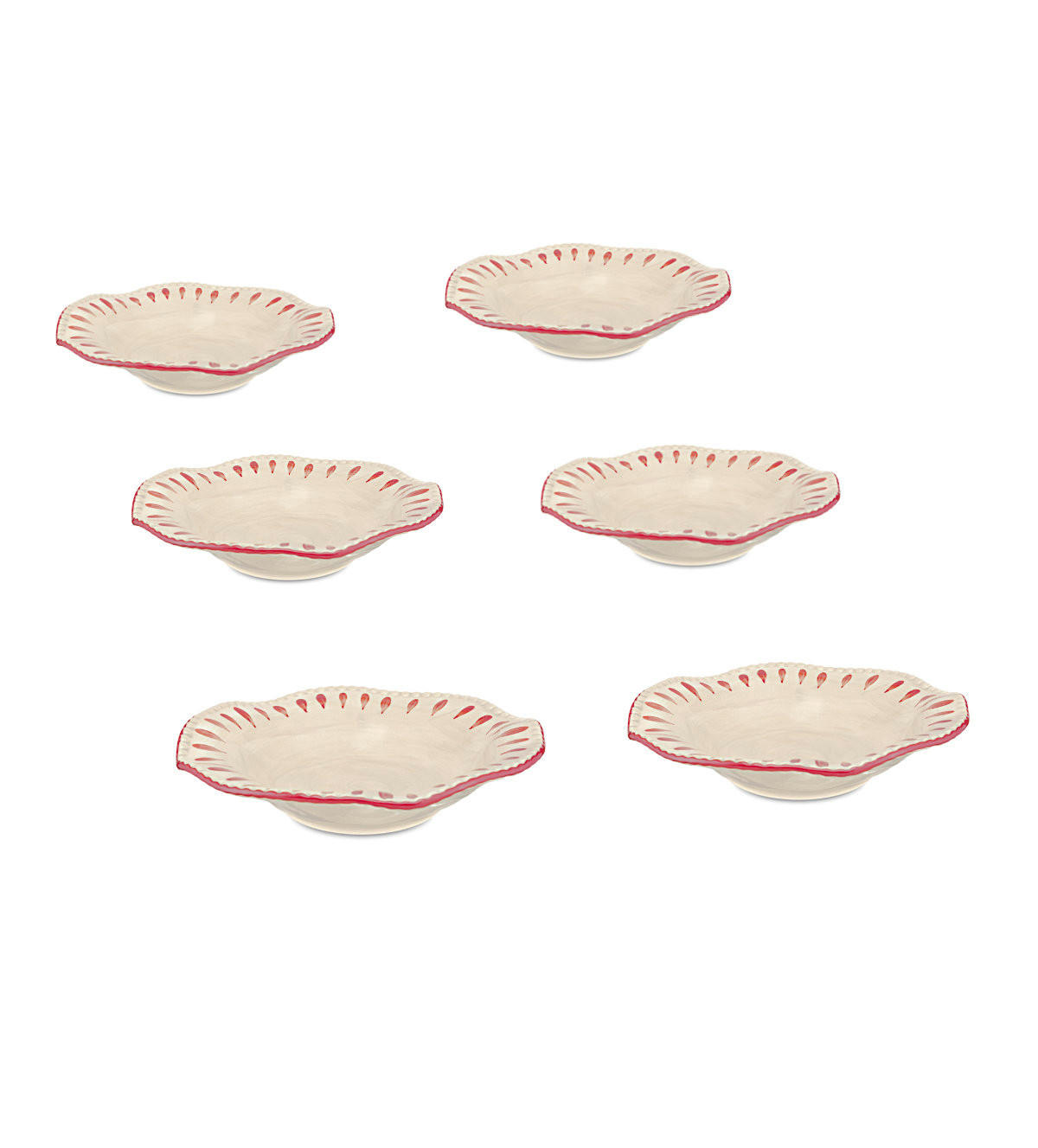 SUPPENTELLER Domitilla Magenta - Multicolor, Keramik (22.5cm) - Rose & Tulipani