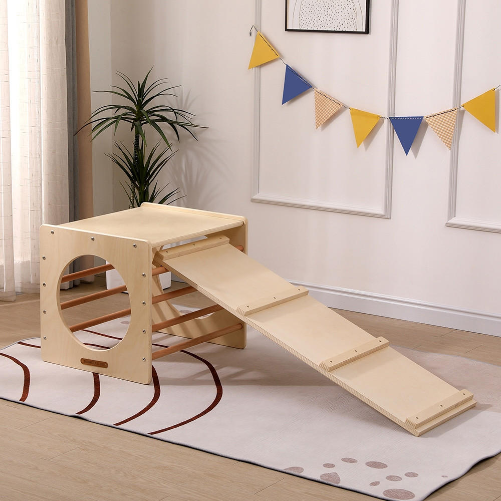 KLETTERWÜRFEL FINN - Naturfarben, Holz (52/60/52cm) - Home Deluxe