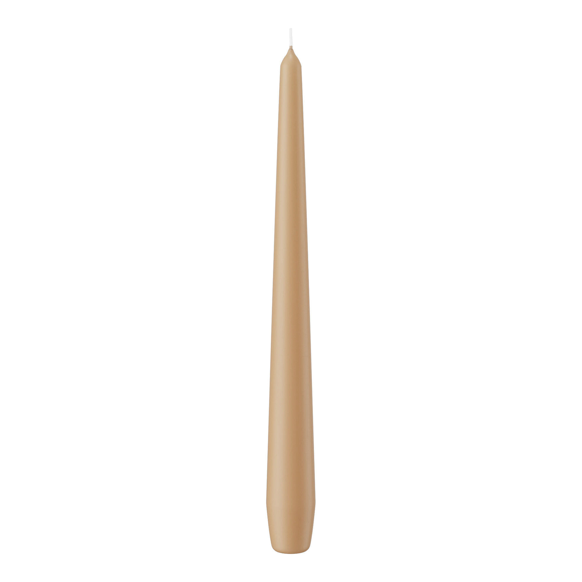SPITZKERZEN (konische Kerzen) Sand 250 x Ø 25 mm, 12 Stück - Beige, Paraffin (2.5/25/25cm) - Wiedemann Kerzen