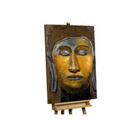 ACRYLBILD HANDGEMALT 75/100 cm - Braun, Holz/Textil (75/100cm) - KUNSTLOFT