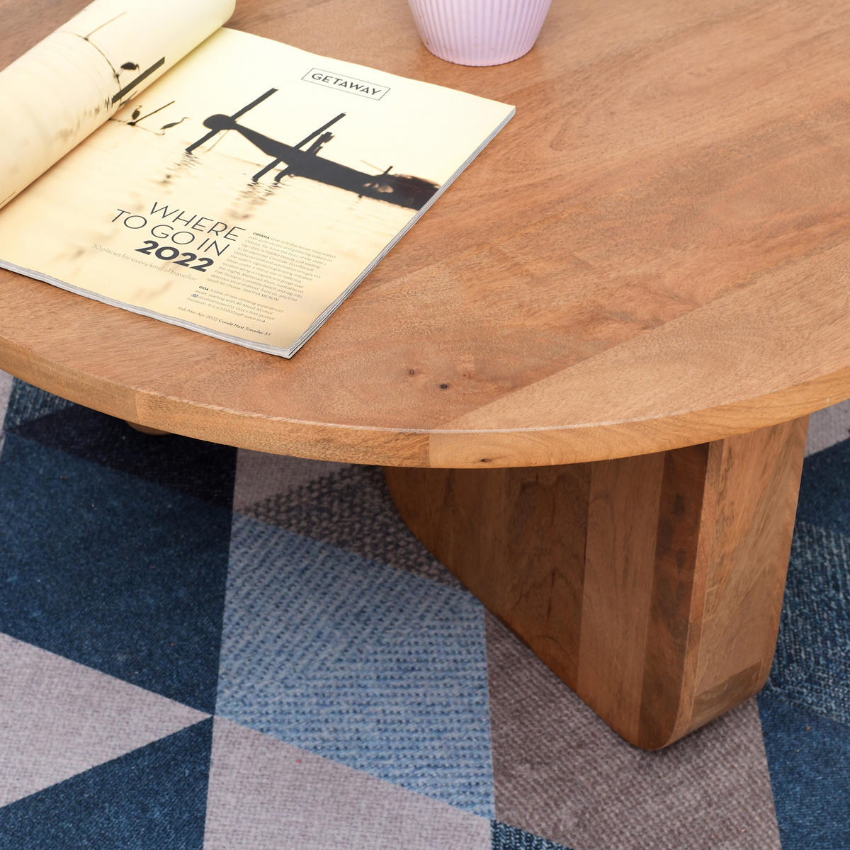 BEISTELLTISCH Rund Braun 80 x 80 x 40 cm - Braun, Holz (80/80/40cm) - Nordlys