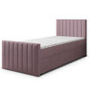 BOXBETT ARION 100 100x200 cm mit Matratze und Topper, H2+H3 - Rosa - Rosa, Holz (100/200cm) - MASSENO