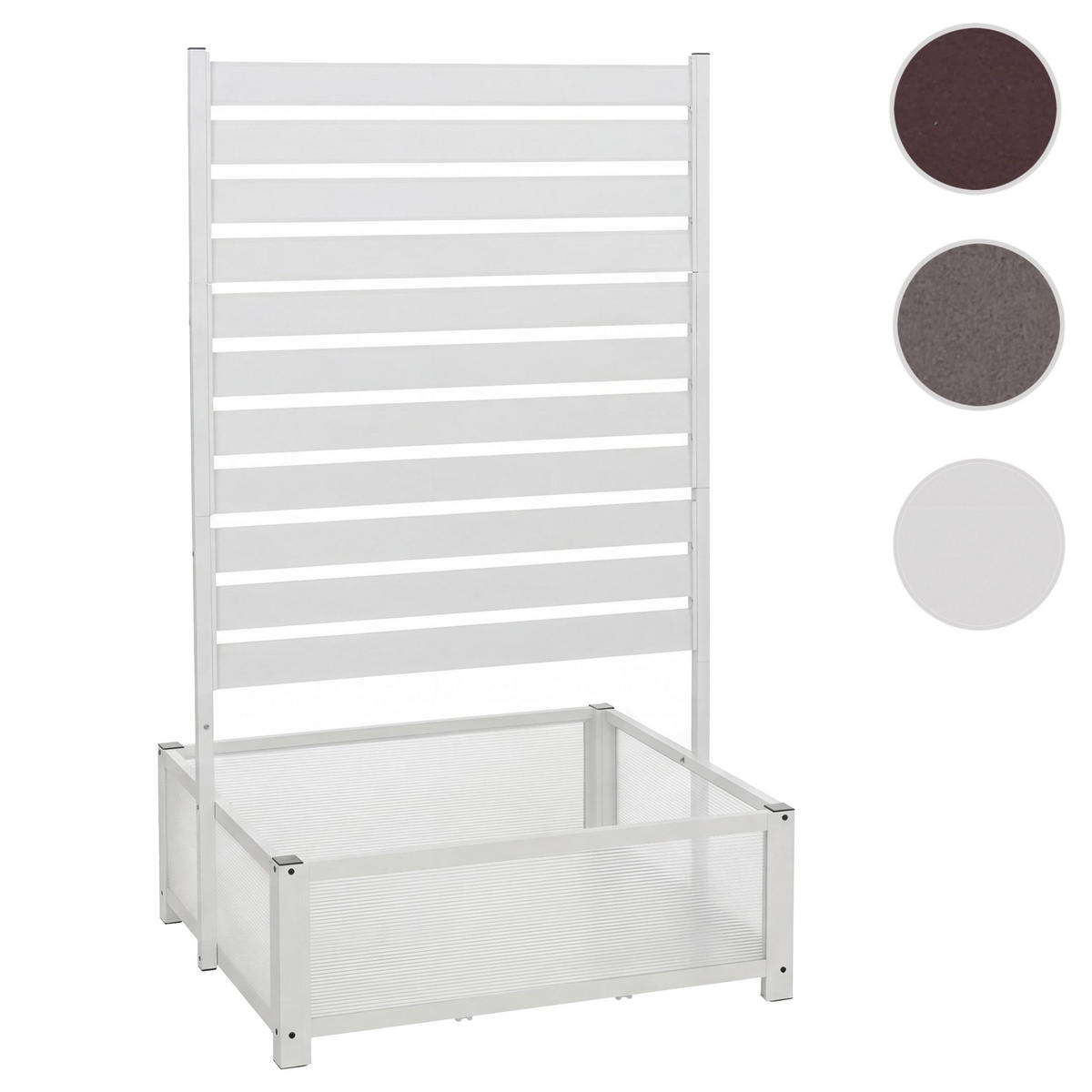 BEET MIT RANKGITTER Weiß - Weiß, Metall (90/158/75cm) - MCW