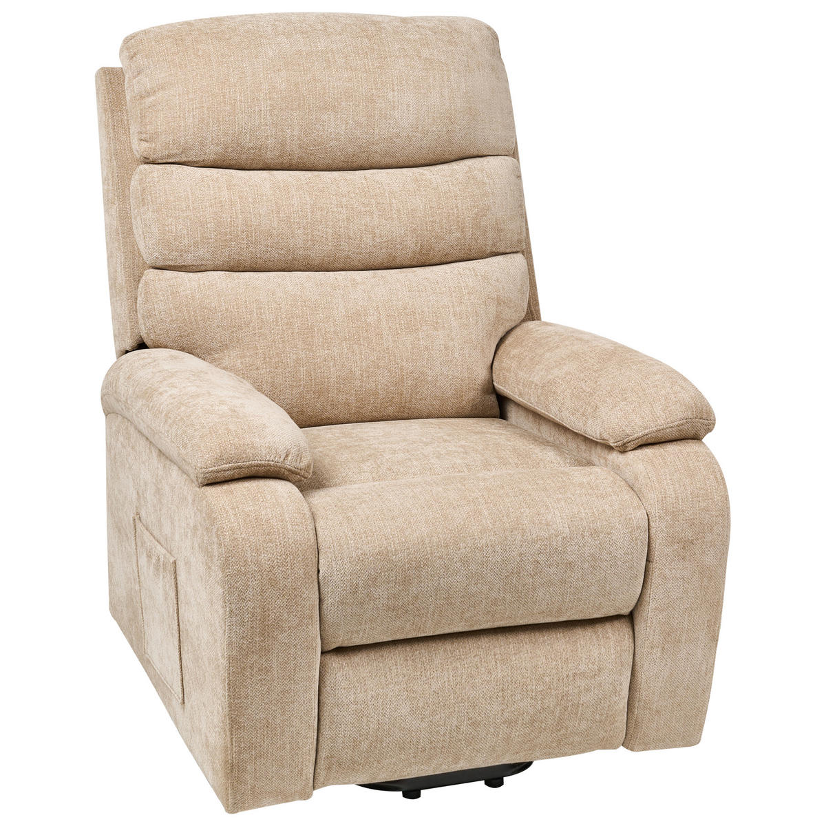ELEKTRISCHER-FERNSEHSESSEL mit Fußstütze Stoff Beige Rise - Beige, Textil (80/105/91cm) - Beliani