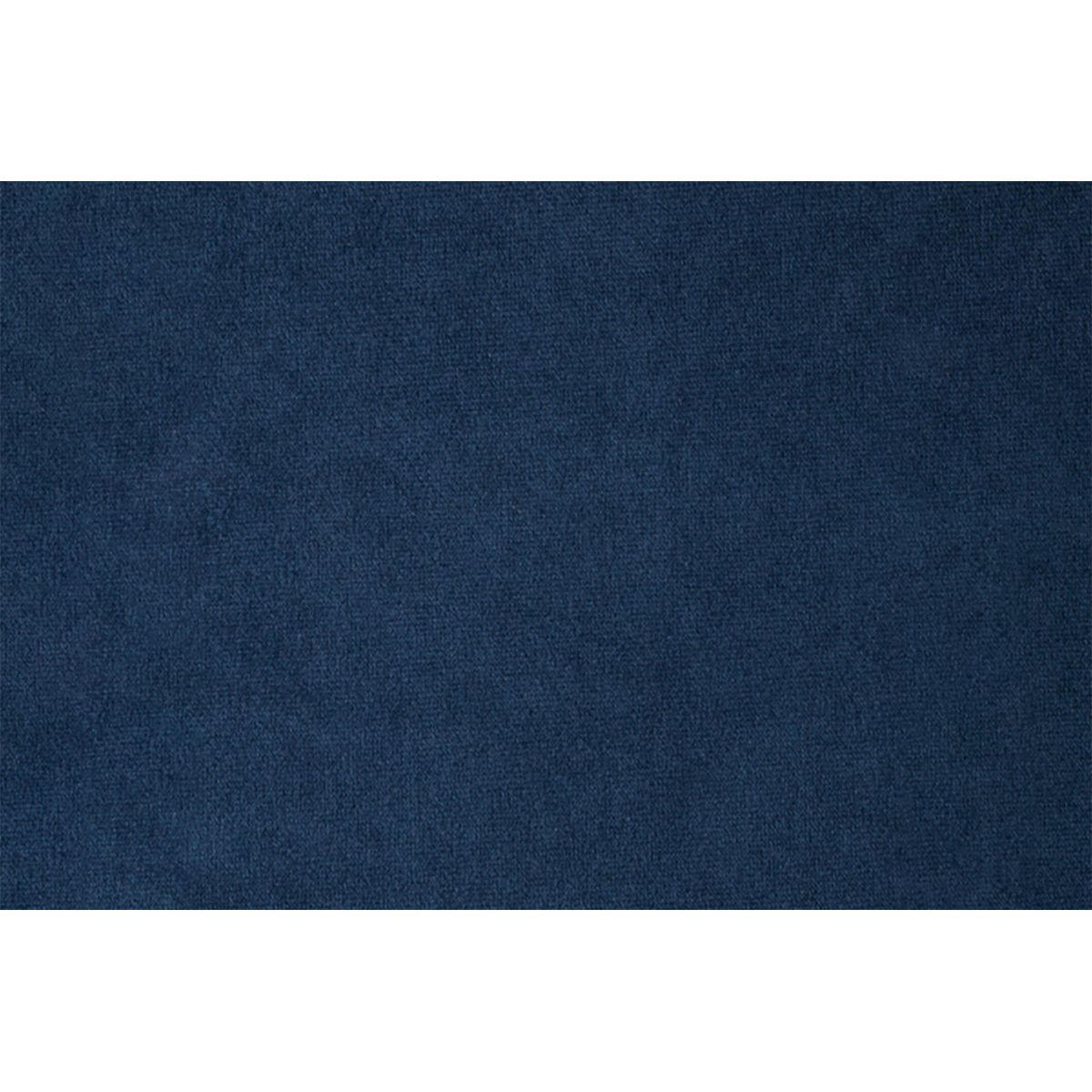 KOPFTEIL gepolstertes – ozeanblauer Samtstoff - 90 cm - Beige/Dunkelblau, Karton/Holz (90/120/10cm) - Sommeil de Plomb
