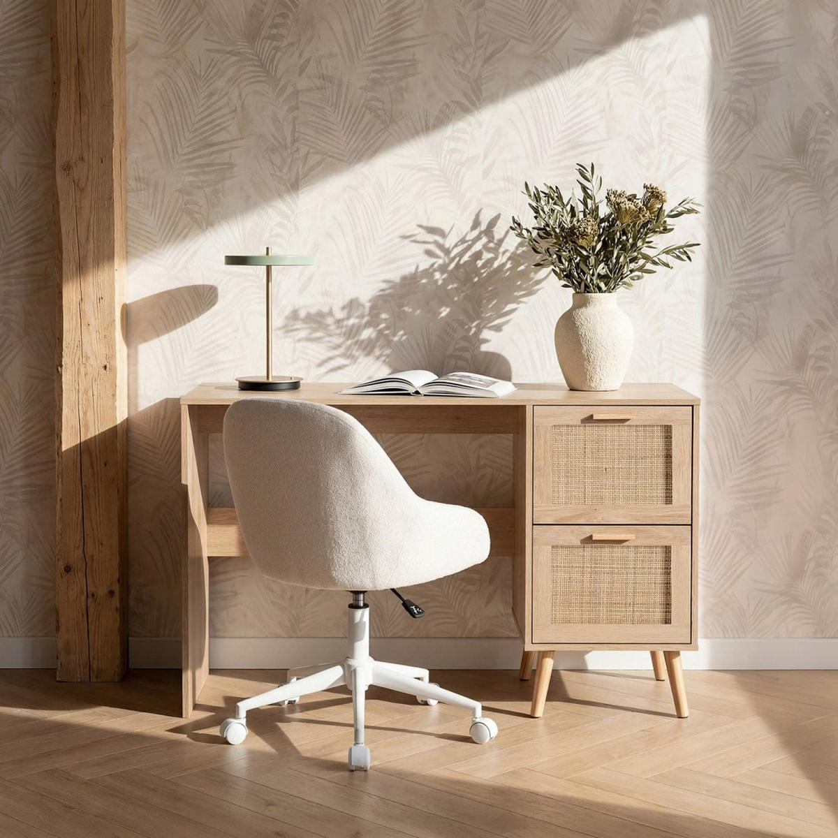 SCHREIBTISCH Tahiti Natürlich 120 cm x 76 cm - Naturfarben, Holzwerkstoff (48/120/76cm) - Klast Home