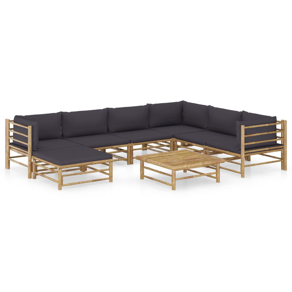 GARTENSET Reside 8-teilig - Grau, Naturmaterialien - Nettlife