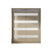 SCHWEBETÜRENSCHRANK Westa XIII, mit RGB LED Beleuchtung - Silberfarben/Sonoma Eiche, Holzwerkstoff/Metall (150/200/58cm) - MIRJAN24