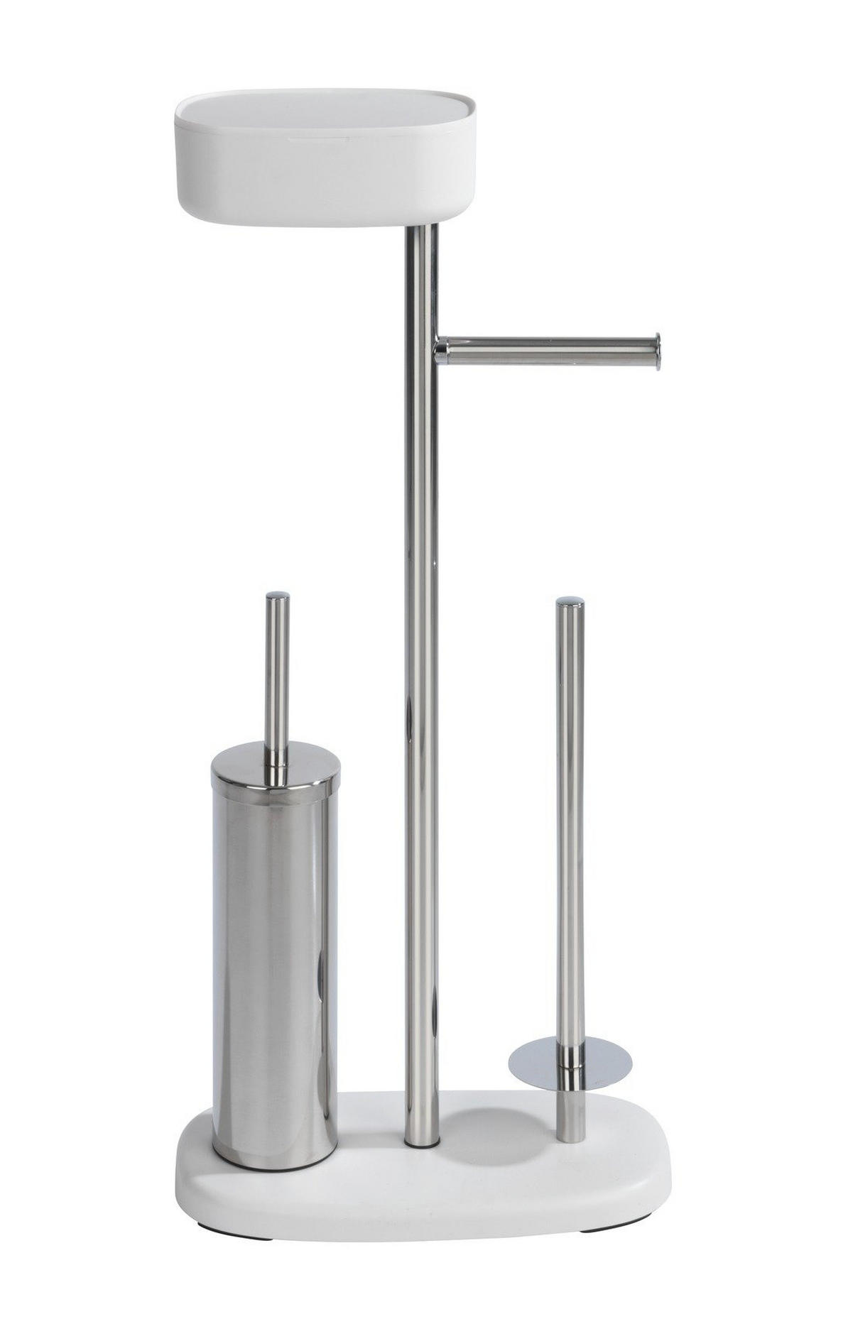 WC-GARNITUR mit Ablage und Stauraum Rivazza 32/17/72 cm - Weiß, Metall (17/72/32cm) - Wenko