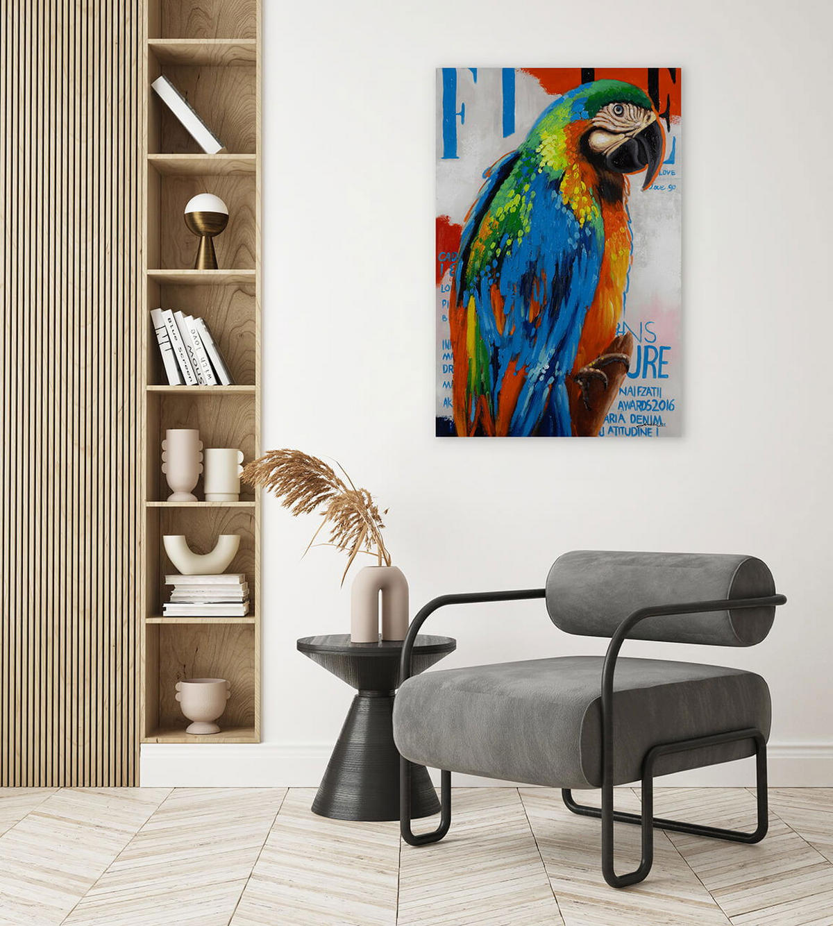 ACRYLBILD HANDGEMALT 60/90 cm - Multicolor, Holz/Textil (60/90cm) - KUNSTLOFT