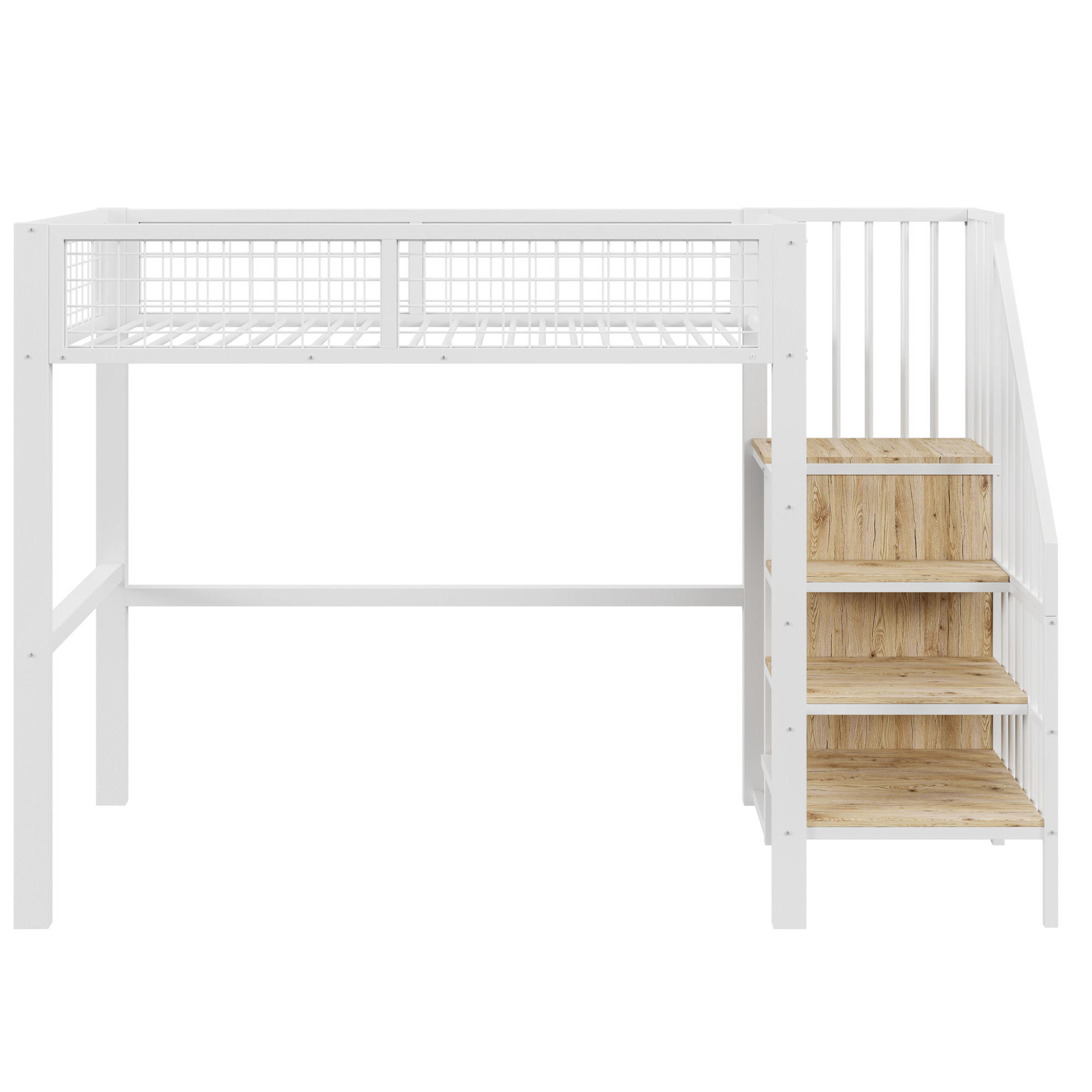 HOCHBETT Eisen 90/200 cm Weiß - Weiß, Metall - Raumix