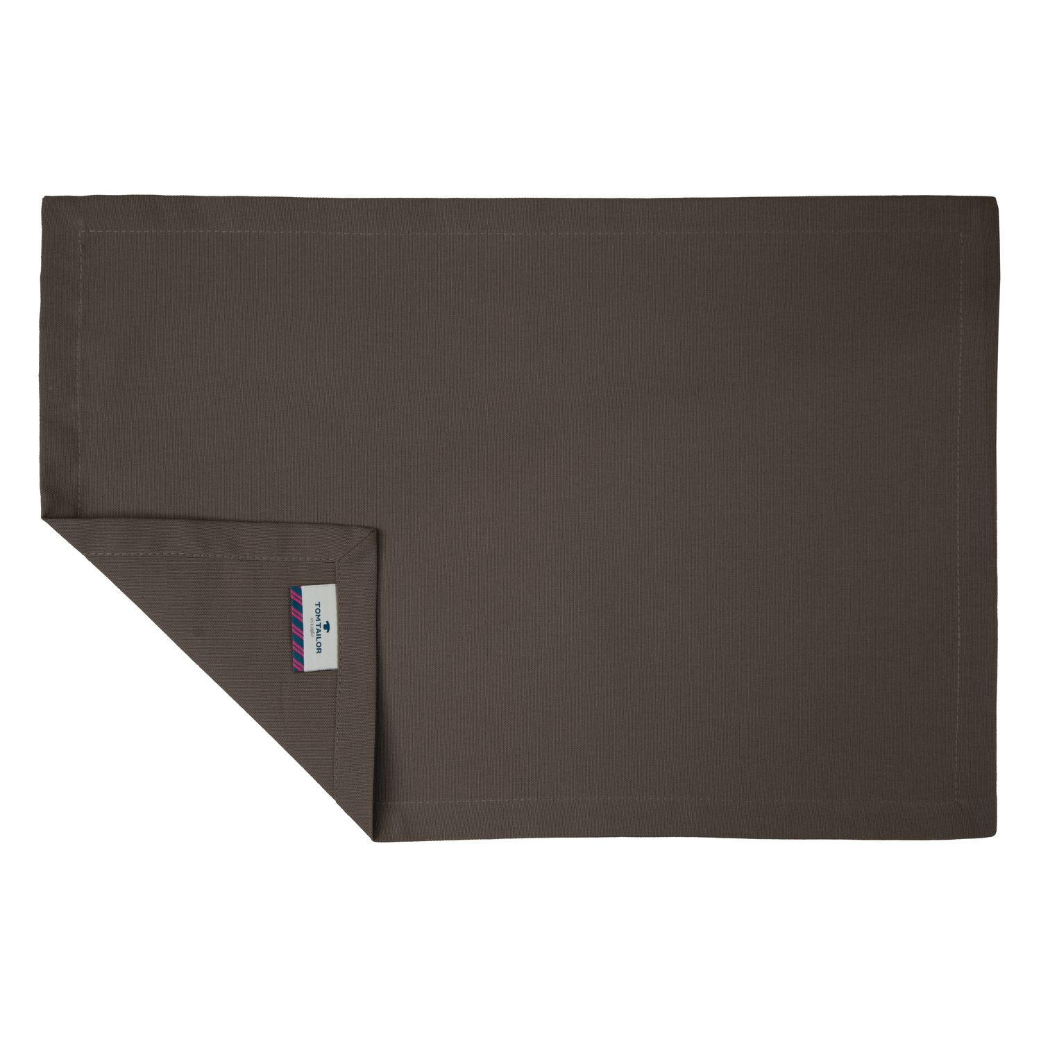 TISCH-SET 6 TEILIG DOVE - Dunkelgrau, Textil (35/50cm) - Tom Tailor