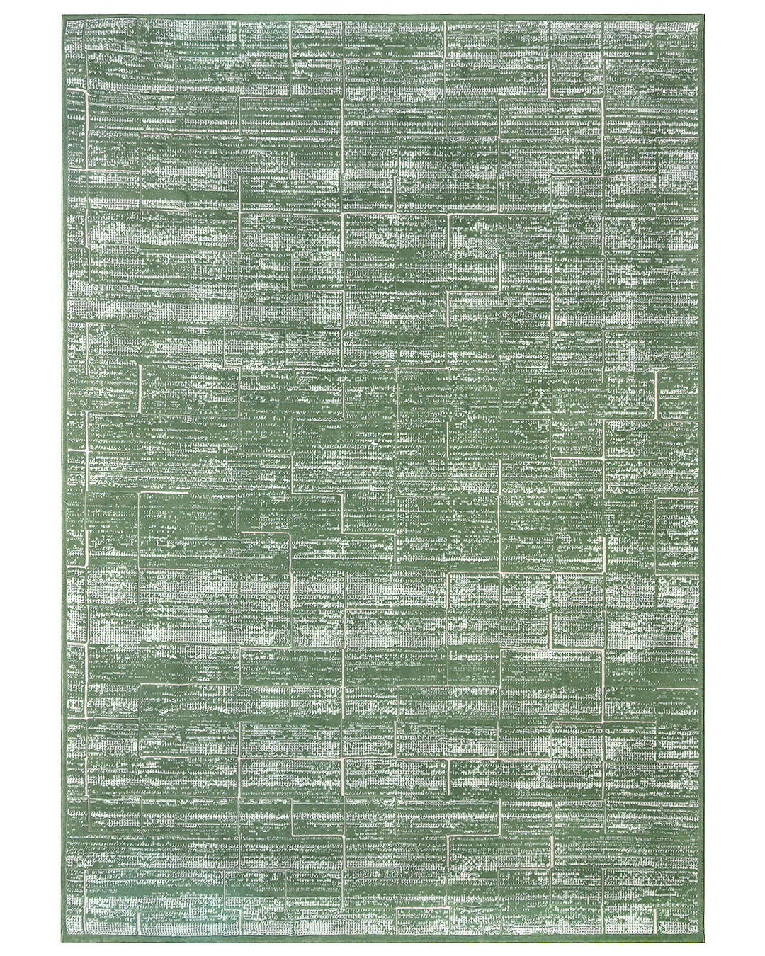 TEPPICH Alin Musgo Mazovia 120x170cm Creme Grün Abstrakt Kurzflor - Grün, Textil (120/170cm) - Mazovia