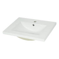 WASCHBECKEN eckig Weiß - Weiß, Keramik (61/17/47cm) - MCW