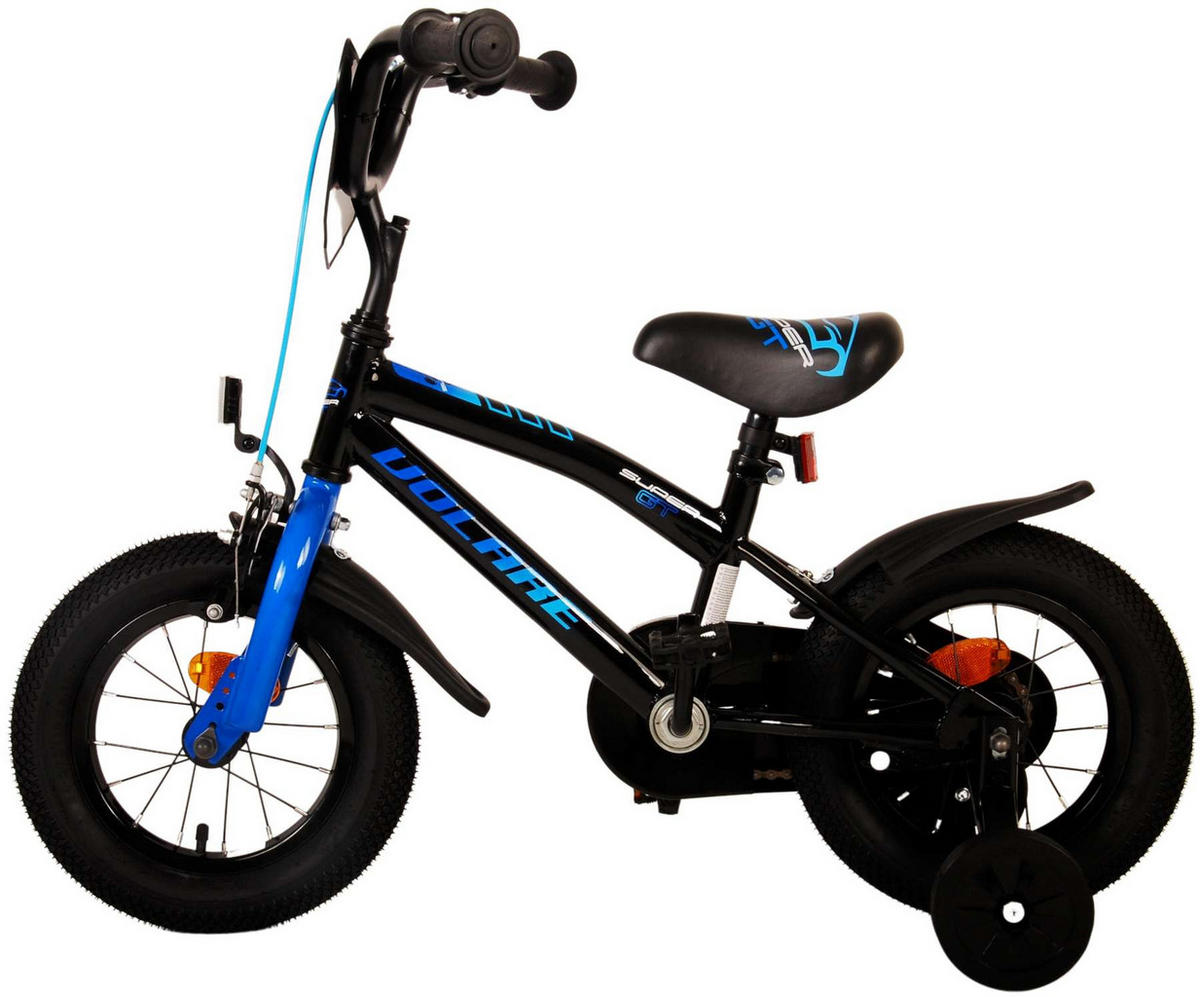 KINDERFAHRRAD Super GT - Jungen - 12 Zoll - Rücktritt + Handbremse - Blau - Blau/Schwarz, Metall (42cm) - TPFSports