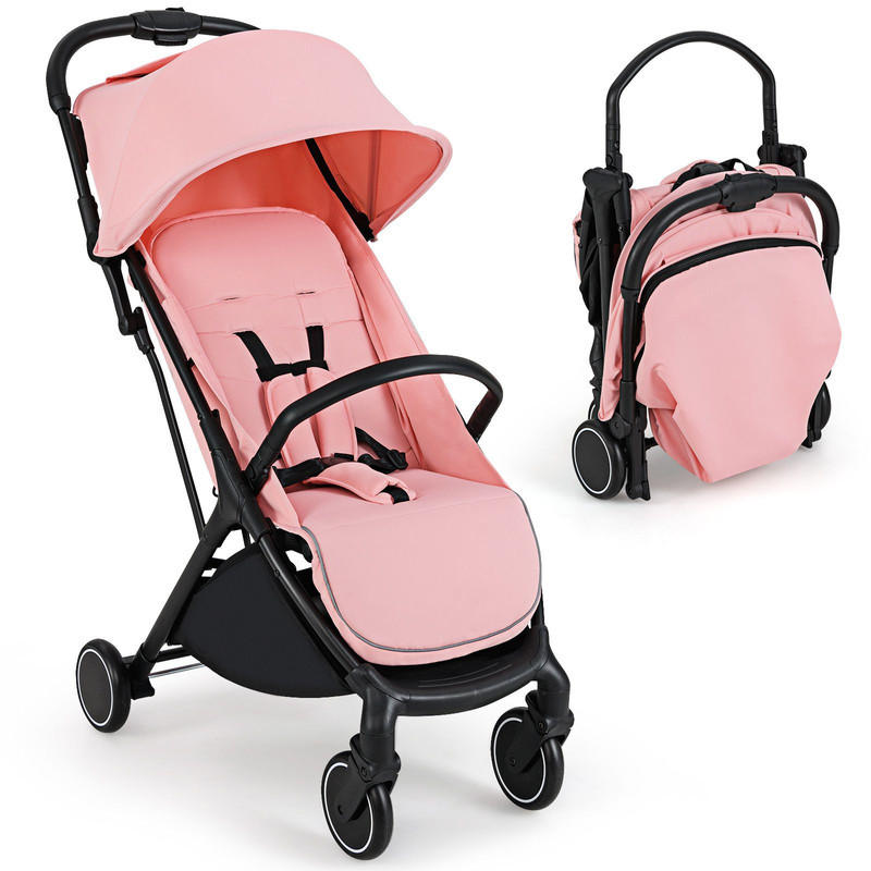 Costway Kinderwagen Pink 97x103x49 cm