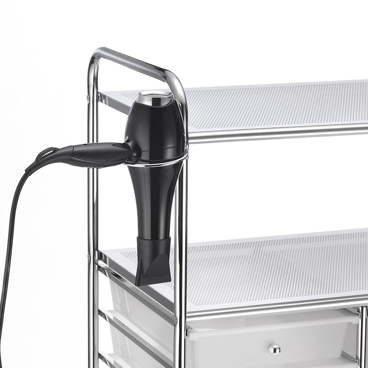 BADROLLWAGEN MARITA - Chromfarben, Kunststoff/Metall (63/97/39cm) - IDIMEX