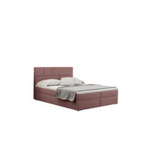 BOXBETT Mit Bettkasten BALI Stoff Mat Velvet Rosa 200x200 cm H3-Bonell - Rosa, Holz/Holzwerkstoff (200/200cm) - Kaiser Möbel
