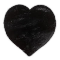 KUNSTFELLTEPPICH Chiara 90x90 cm - Schwarz, Textil (90/90cm) - Gino Falcone