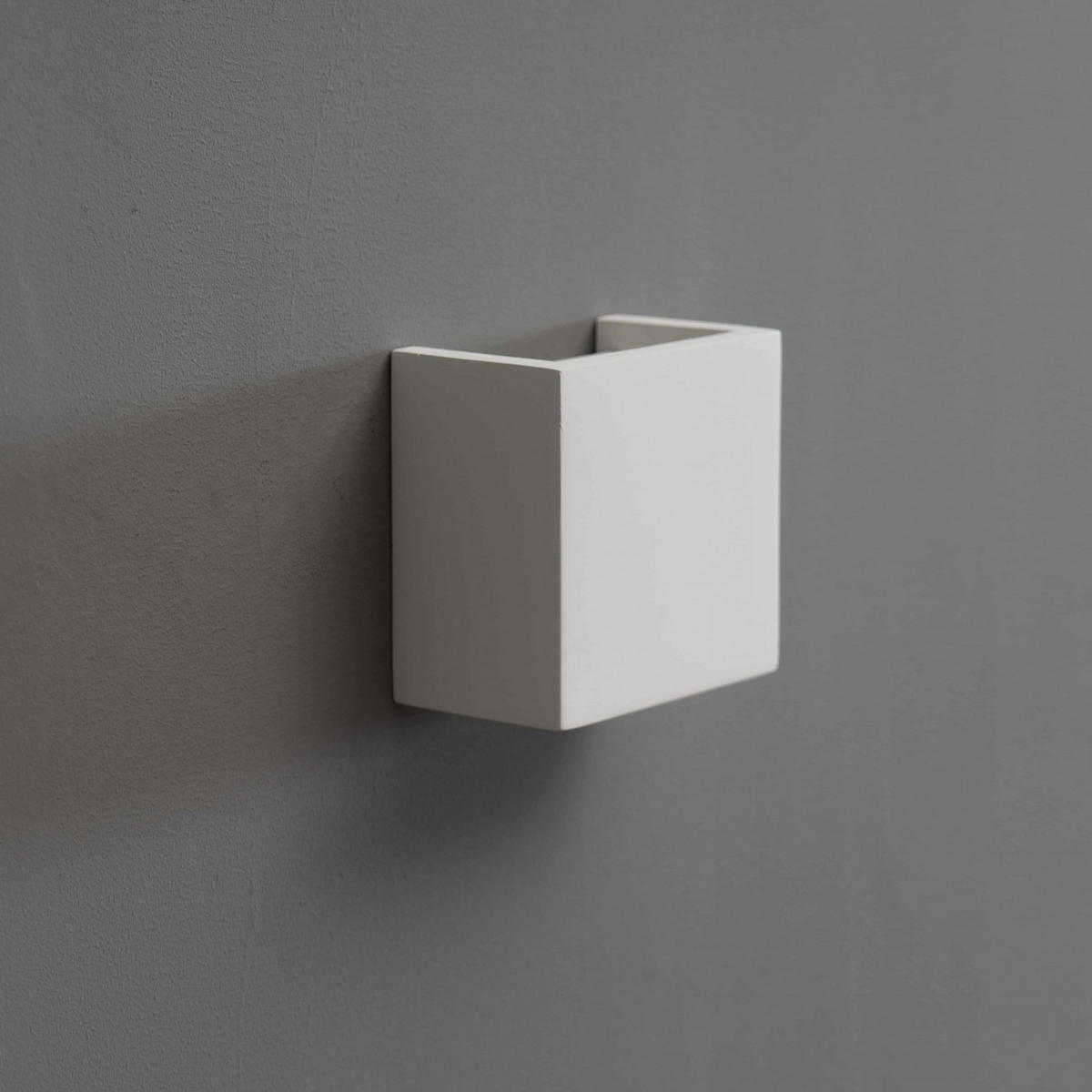 WANDLEUCHTE Newport, Weiß, 12.5cm - Weiß, Naturmaterialien (12.5/7.5/12.5cm) - KOSILUM