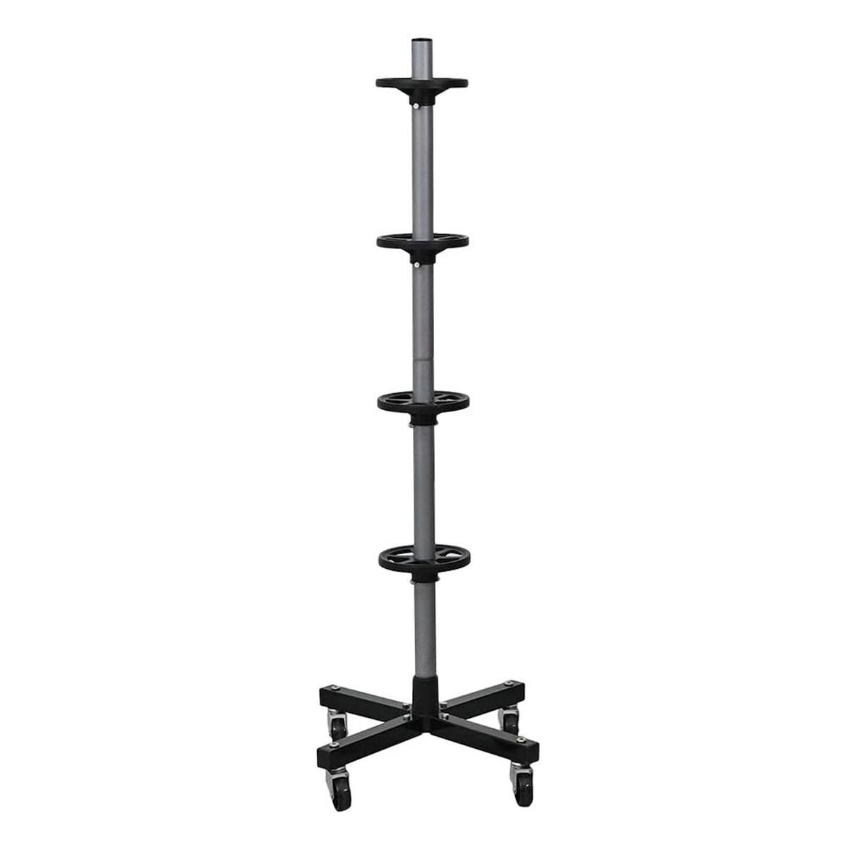 FELGENBAUM fahrbar Carrero 115,5x46x46 cm für 4 Autoreifen bis 225 mm Schwarz - Schwarz, Metall (46/115.5/46cm) - PROREGAL