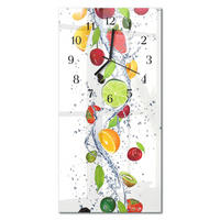 WANDUHR 30x60 cm - Gras - Multicolor, Glas (30/60/0.4cm) - TULUP